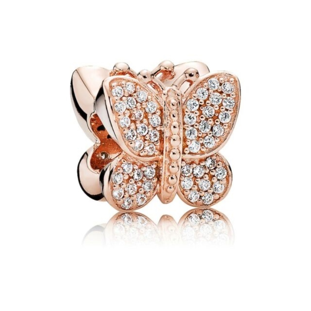Pandora Rose Gold Butterfly Clip Charm